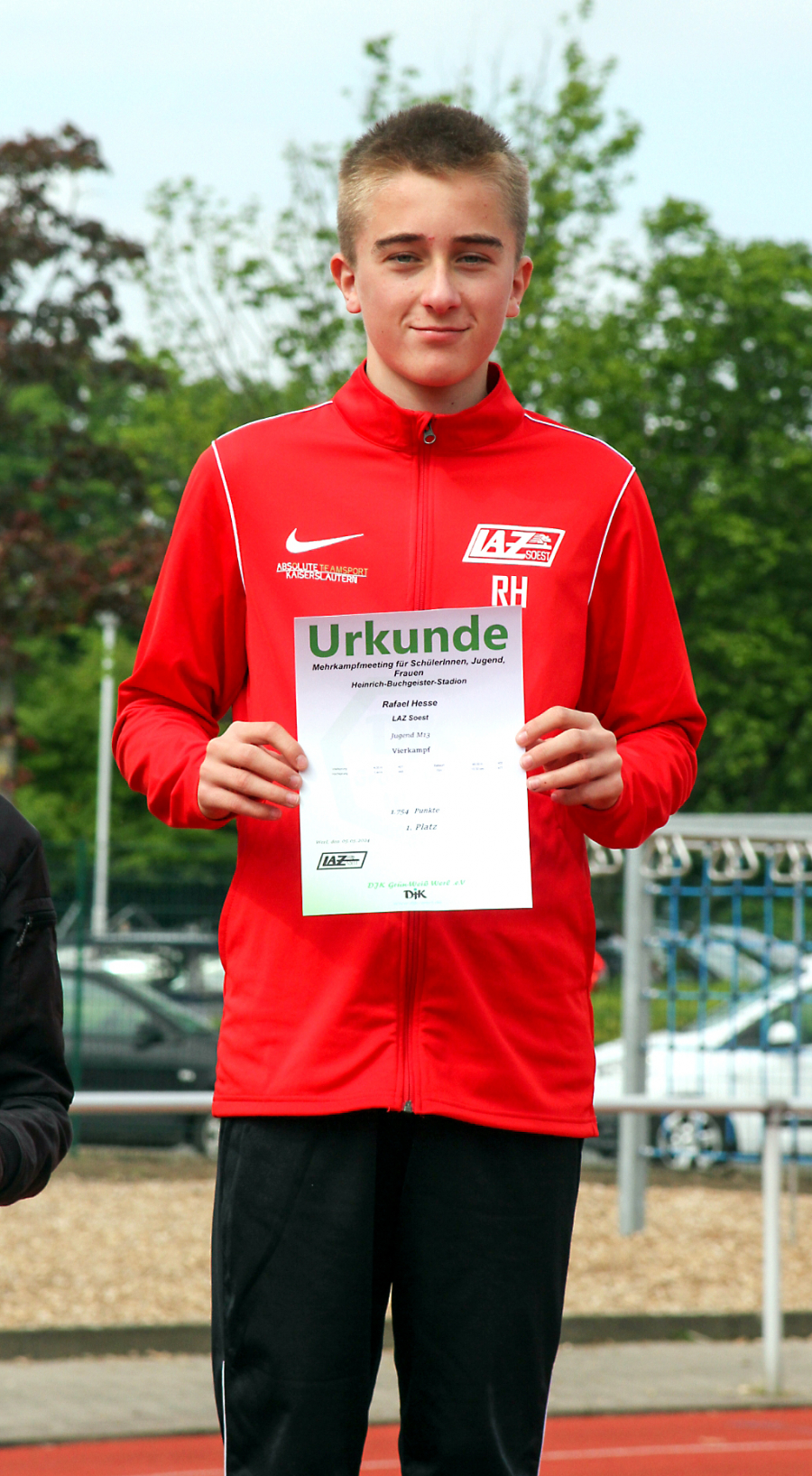 Rafael Hesse (M13) vom LAZ Soest ist aktuell landesweit die Nummer eins über 75 Meter und im Vierkampf. Foto: Reinhard