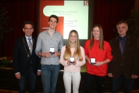 Falk Wendrich, Lukka Franke und Annika Straub bekamen die Sportplakette.