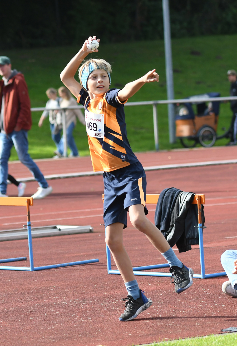 Beim Kinderleichtathletik-Wettkampf stand der Spaß im Vordergrund. Foto: Bottin