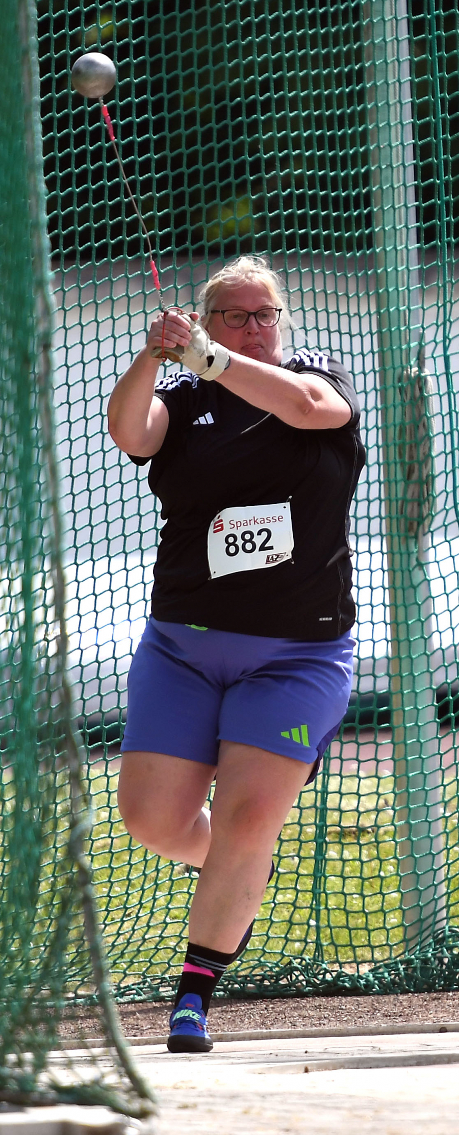 Sandra Straub vom LAZ Soest bestätigte mit 31,15 Metern ihre DM-Norm für die Deutschen Meisterschaften der W50. Foto: Bottin