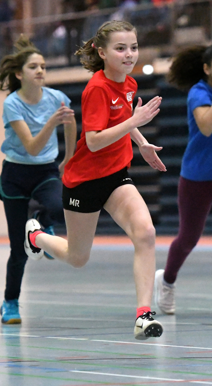 Mit persönlicher Bestleistung auf Platz zwei: W11-Sportlerin Marie Rustemeyer vom LAZ Soest sprintete die 50 Meter in Bielefeld in ausgezeichneten 7,78 Sekunden. Foto: Bottin