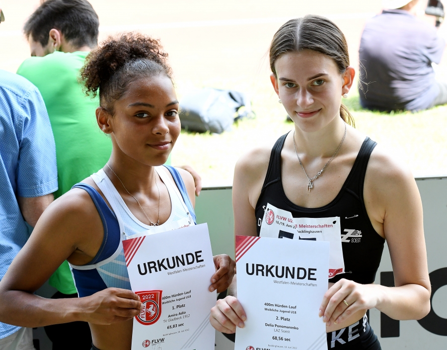 Delia Ponomarenko (rechts) und Amira Adio (TV Gladbeck).