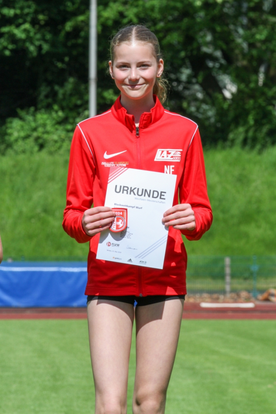 Nia Ferige kr&ouml;nte sich zur Westfalenmeisterin im Blockwettkampf Wurf. Foto: Reinhard