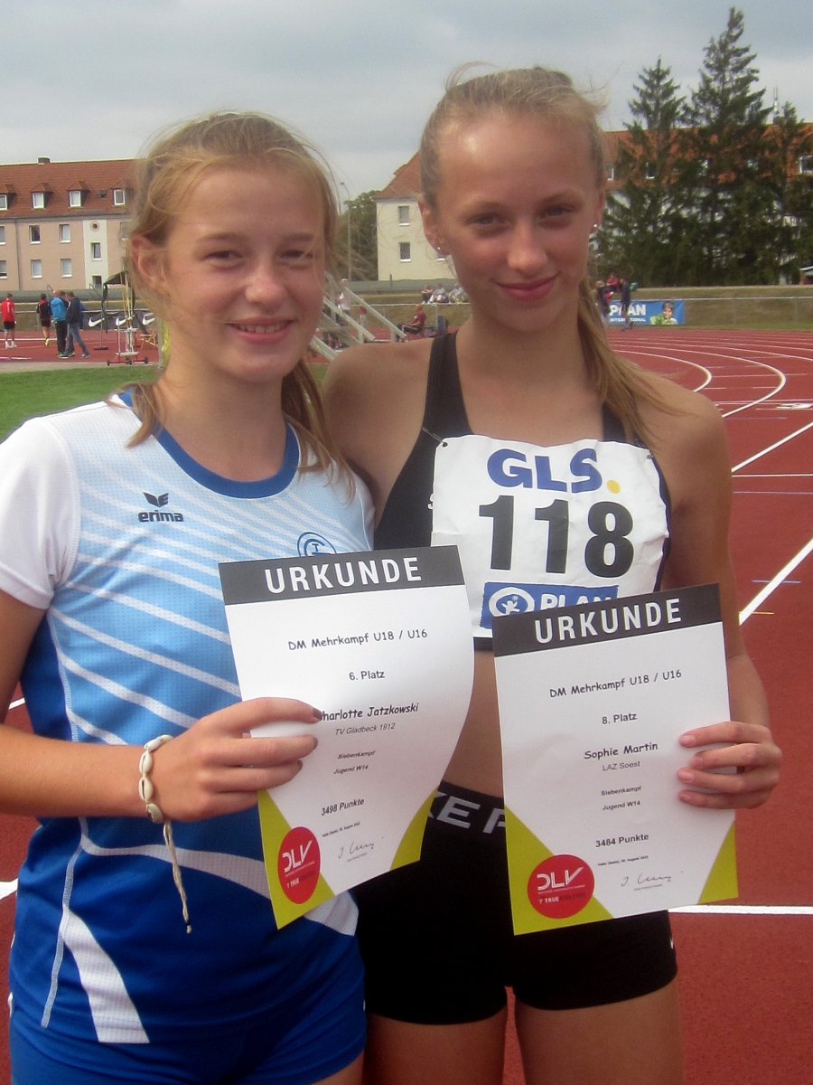 Sophie Martin (rechts) mit ihrer Dauerkonkurrentin Charlotte Jatzkowski.