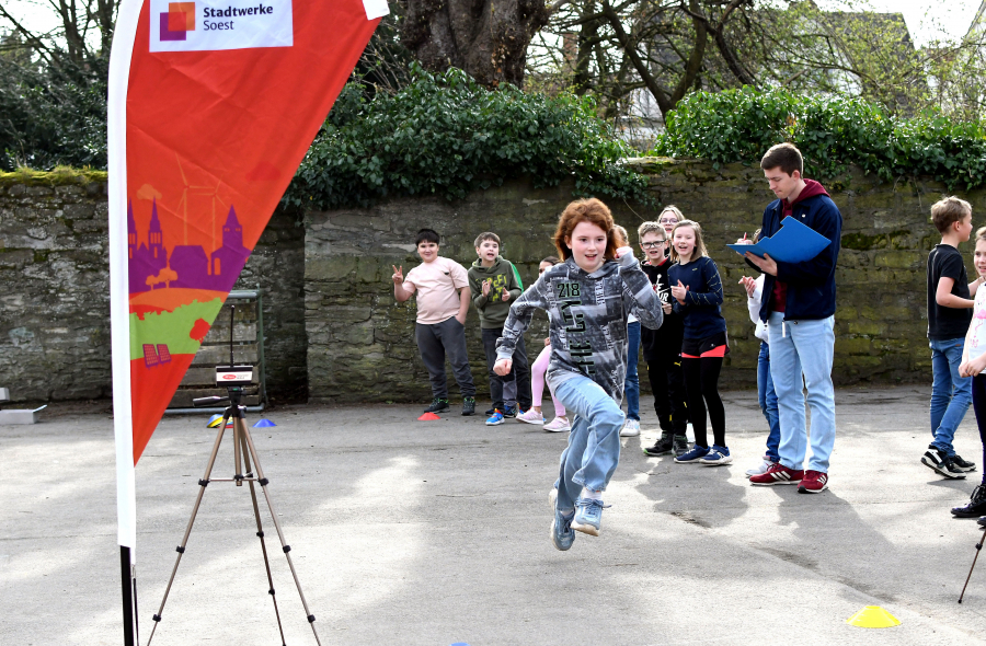 Der Stadtwerke Soest-LAZ-Grundschul-Sprintcup an der Patroklischule. Foto: Bottin