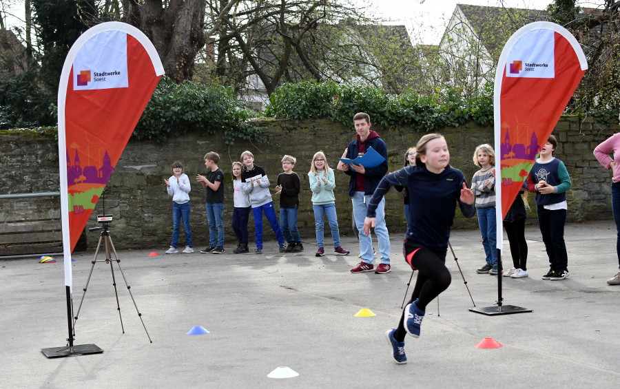 Der Stadtwerke Soest-LAZ-Grundschul-Sprintcup an der Patroklischule. Foto: Bottin