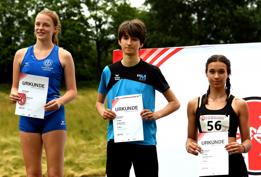 Mathilda Grienitz (rechts) gewann hinter Charlotte Jatzkowski (links) und Annika Pietsch Bronze.