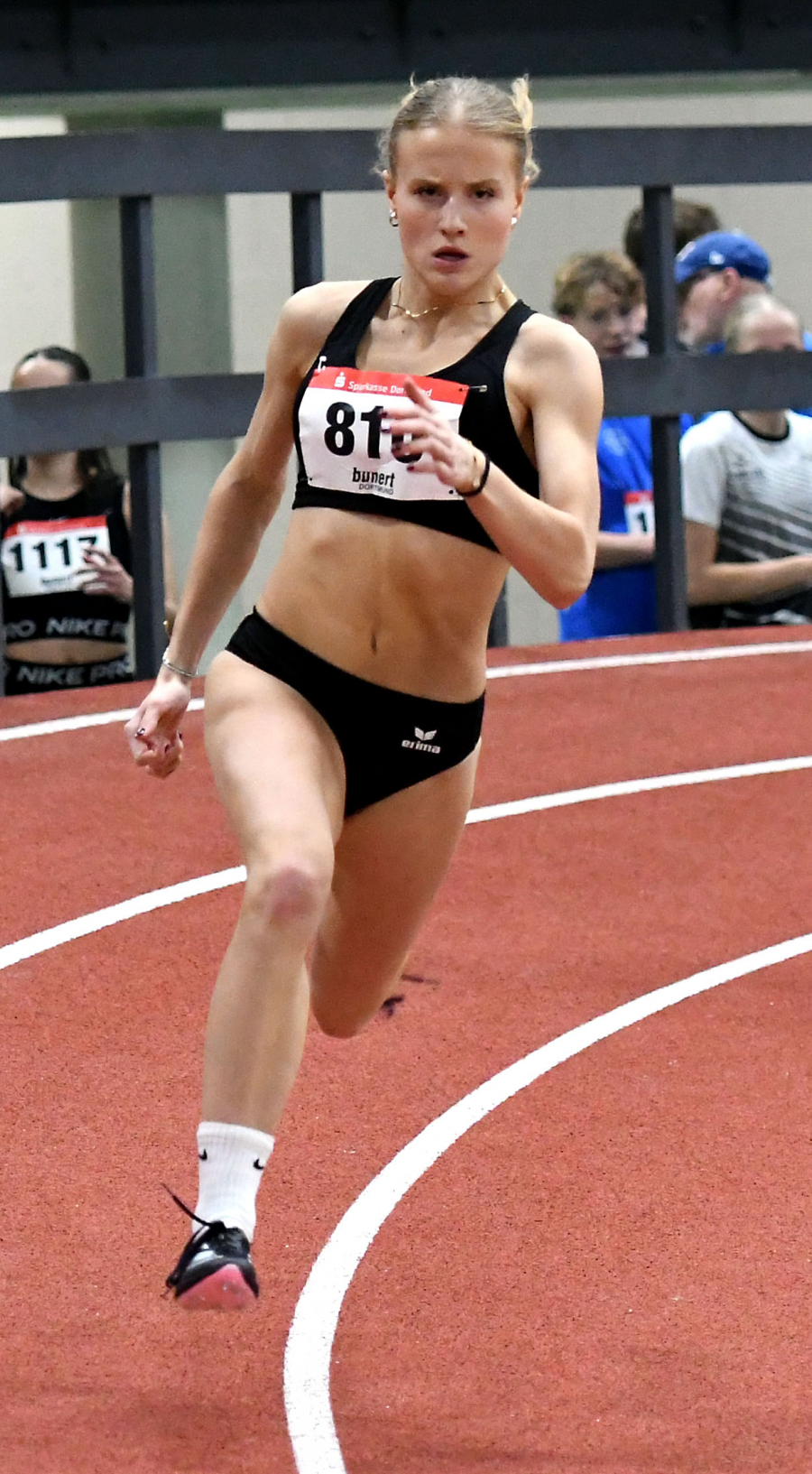 Starke Fr&uuml;hform: Sprinttalent Maja Bolinger vom LAZ Soest setzte sich mit 25,37 Sekunden aktuell an die Spitze der deutschen U18-Hallenbestenliste &uuml;ber 200 Meter. Foto: Bottin