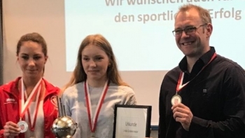 Linda Grabenmeier bei der Preisverleihung in Beckum.