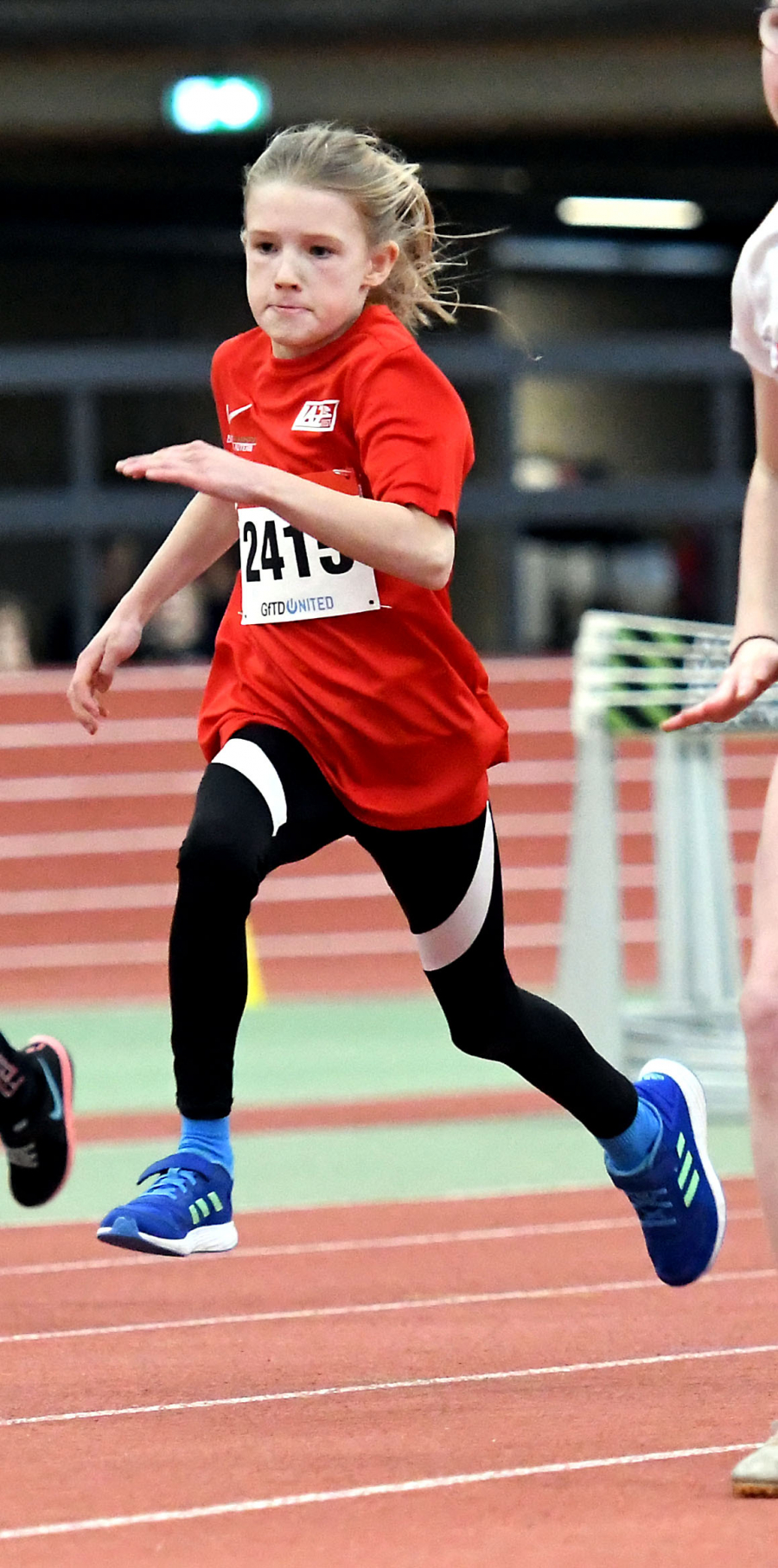 Sophie Bornemann (W10) beim 50-Meter-Sprint. Foto: Bottin