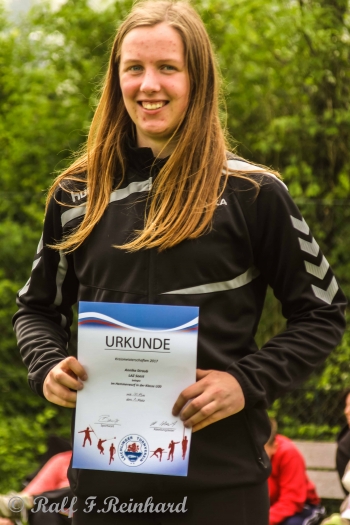 Annika Straub nach ihrem Sieg in Leichlingen.